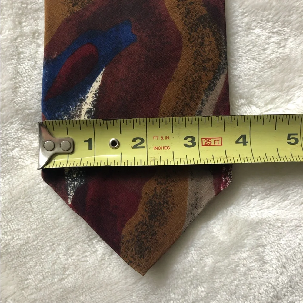 Christian Dior Vintage Abstract Silk Tie - Woven in Italy - Made in USA